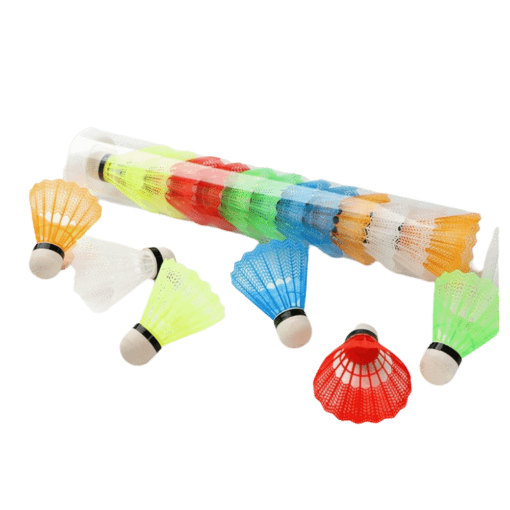 Badminton Nylon Shuttlecock - 12개입 다색 나일론 셔틀콕, 균일한 비행