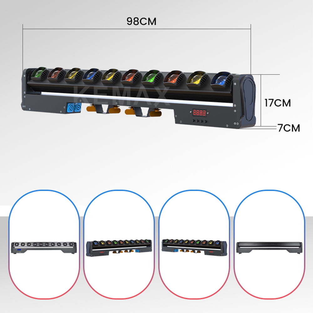 10X40W 월워셔 조명 DMX512 LED 빔 무빙  - Head Racket Boom 리뷰 및 가격