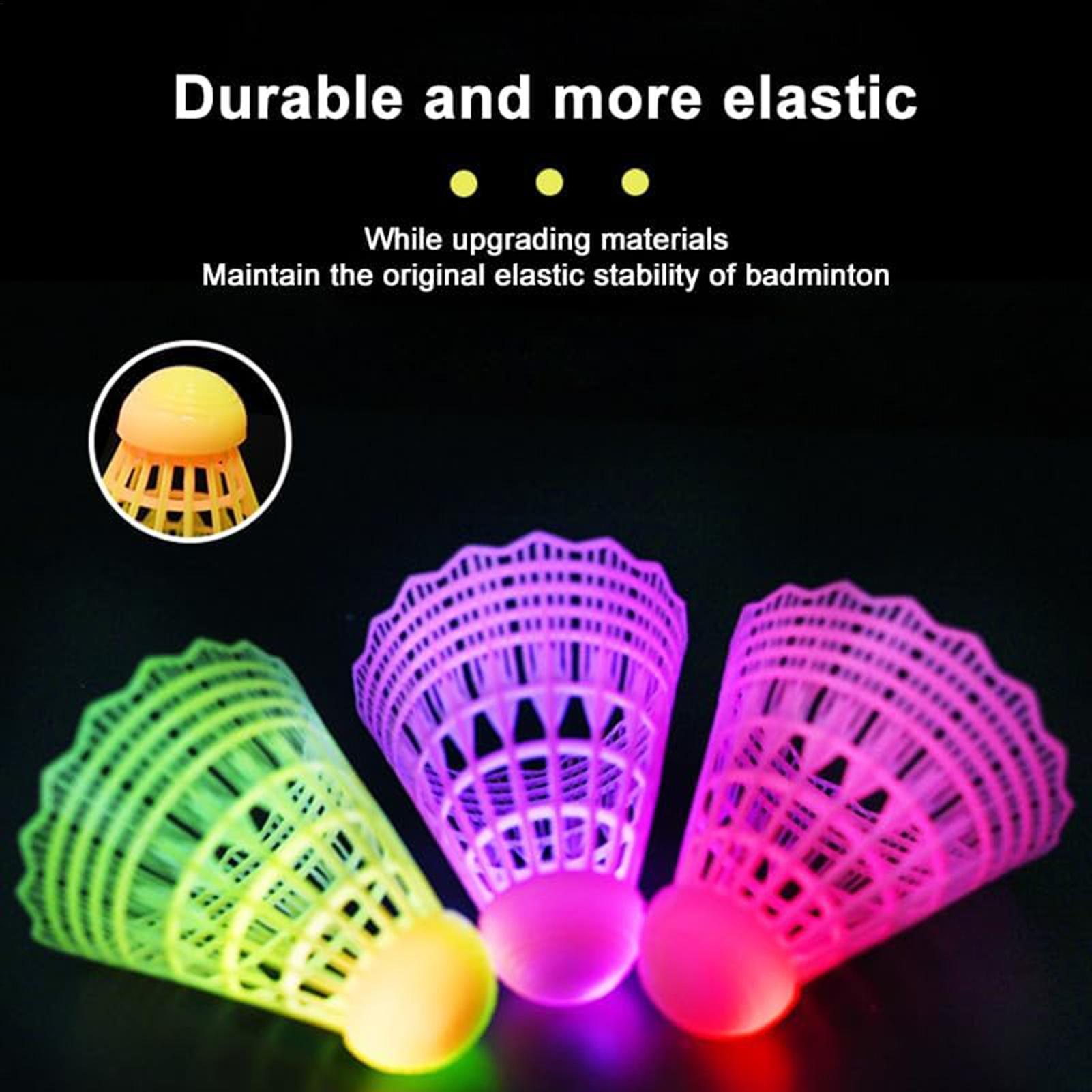 3pcs LED 배드민턴 셔틀콕 다채로운 조명 나일론  - Badminton Nylon Shuttlecock 리뷰 및 가격